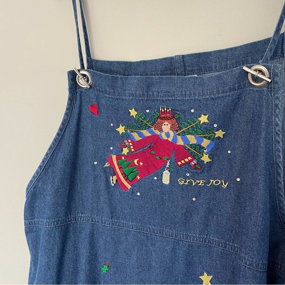 Vintage Quacker Factory Christmas Embroidered Denim Dress in Women’s SIZE 22W - Picture 11 of 11